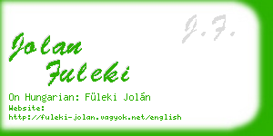 jolan fuleki business card